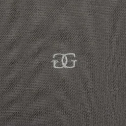 Giorgio Mens Mock V Neck Knitted Sweater in Grey