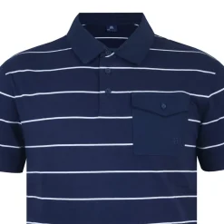 Giorgio Stripe Polo in Blue