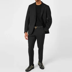 Giuseppe Zanotti Script Logo Belt in Black