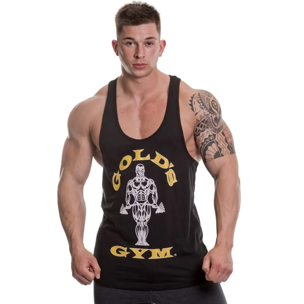 Golds Gym Joe Vest Mens in Black