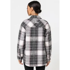 Good For Nothing Blend Check Overshirt Grey in Grey