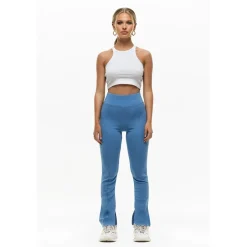 Good For Nothing Split Hem Trousers Sky Blue in Blue