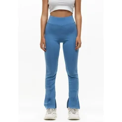 Good For Nothing Split Hem Trousers Sky Blue in Blue