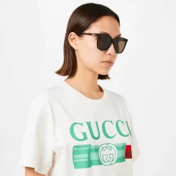 Gucci G Sunglasses in Brown