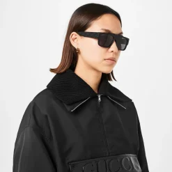 Gucci Logo Bar Sunglasses in Black