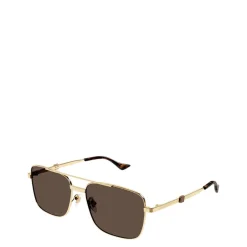 Gucci Web Pattern Sunglasses in Gold