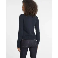 Guess Crew Neck Long Sleeve Sweater in Blue
