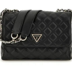 Guess Giully Flap Cross Body with Detachable Strap in Black