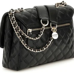 Guess Giully Flap Cross Body with Detachable Strap in Black