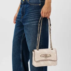 Guess Izzy 4G Mini Crossbody with Detachable Strap in Pink