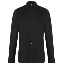 Haines and Bonner Slim Fit Regular Collar SaT-Shirtn Shirt in Black