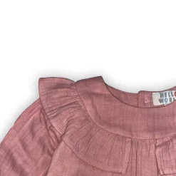 Hello World Top And Trouser Set Babies in Pink