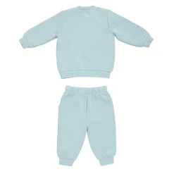 Hello World W Bb Fox Quilt in Blue