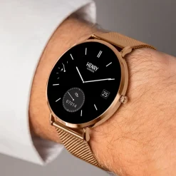 Henry London Mesh Str Watch in Gold