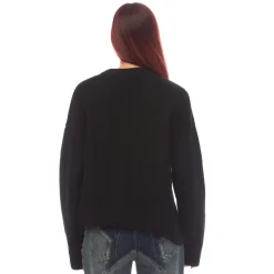 Heron Preston CTNMB Knitted Oversized Crewneck Sweater in Black-White