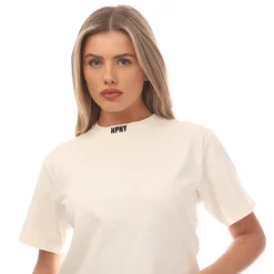 Heron Preston HPNY Embroidered T-Shirt in White Black