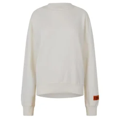 Heron Preston Logo Recycled Cotton Crewneck Sweatshirt in White
