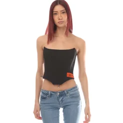 Heron Preston Zip Corset Top in Black