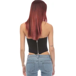 Heron Preston Zip Corset Top in Black