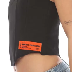 Heron Preston Zip Corset Top in Black