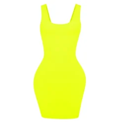 Honeyz Bandage Scoop Neck Mini Bodycon Dress in Yellow