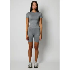 Honeyz Signature Slim Fit Biking Shorts in Grey