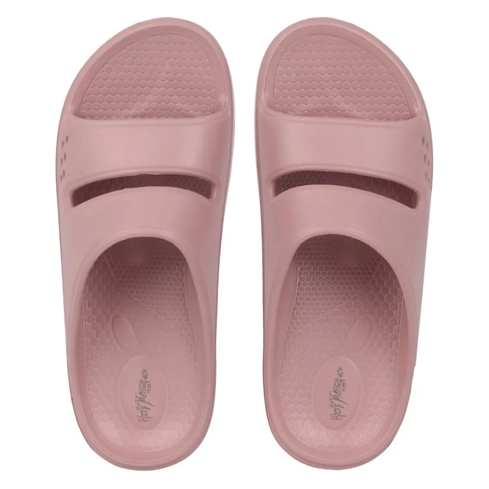 Hot Tuna 2 Strap Slides in Pink