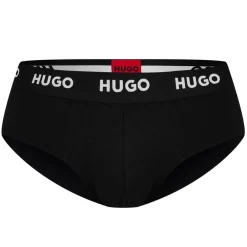 Hugo 3 Pack of Hip Briefs in Black