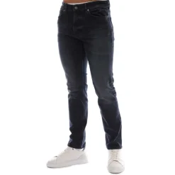 Hugo Boss Delaware Slim-Fit Jeans in Dark Blue