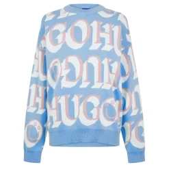 Hugo Crew Neck Regular Fit Sweater in Blue