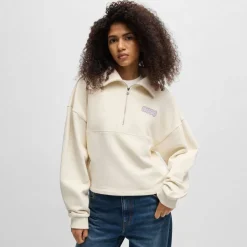 Hugo Dahanna_B Seasonal Logo Sweatshirt in White