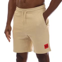 Hugo Diz222 Logo Shorts in Beige