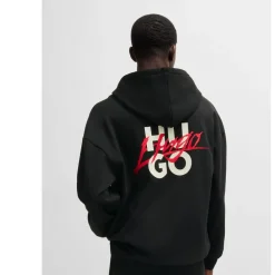 Hugo Dlogolong Hoodie in Black