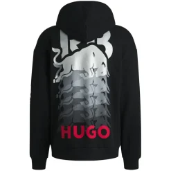 Hugo Dynamic Branding Hoodie in Black