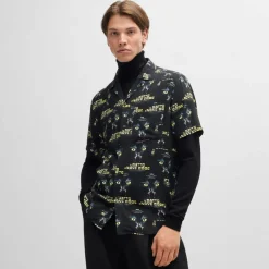 Hugo Ellino 70s Film Graphics Shirt in Black