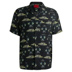 Hugo Ellino 70s Film Graphics Shirt in Black