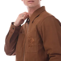 Hugo Evalom Corduroy Overshirt in Brown