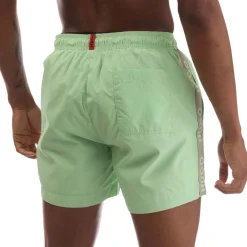 Hugo Fab Logo Tape Swim Shorts in Green