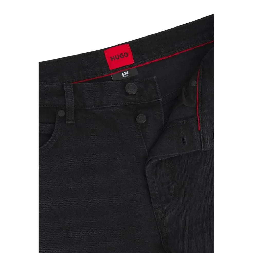 Hugo Five Pocket Design Slim Jeans in Black