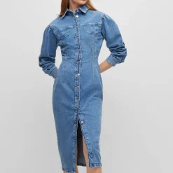Hugo Gesina Denim Dress in Blue