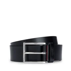 Hugo Giaspo Leather Belt in Black