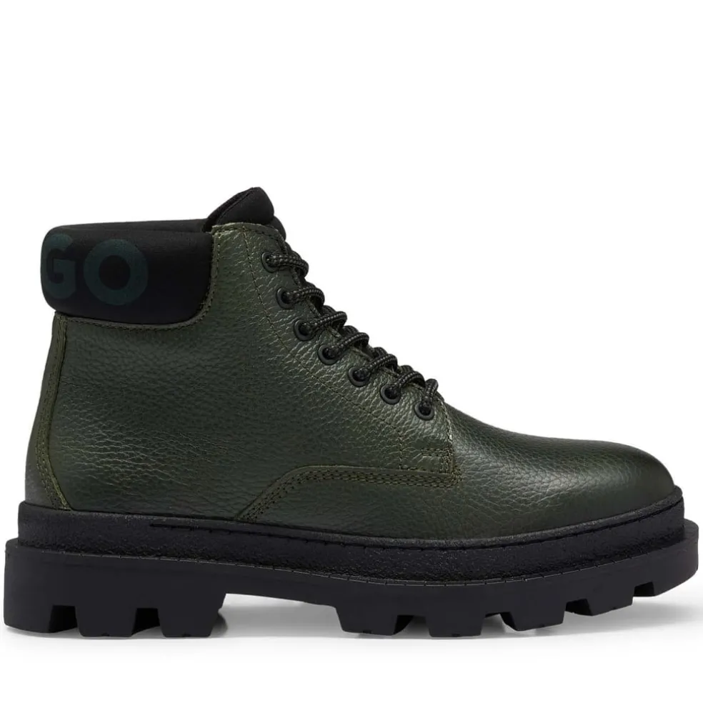 Hugo Graham Half Boots in Green