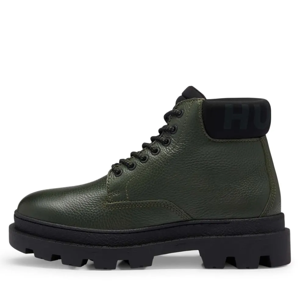 Hugo Graham Half Boots in Green