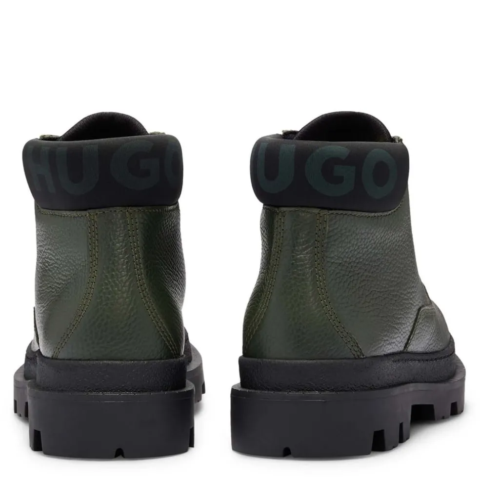 Hugo Graham Half Boots in Green
