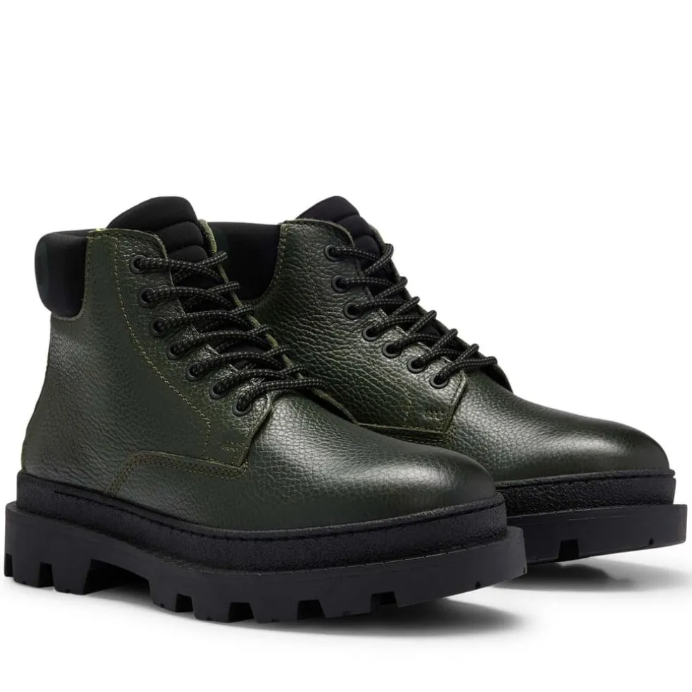Hugo Graham Half Boots in Green
