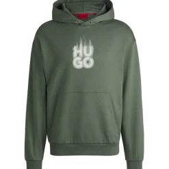 Hugo Hooded Regular Fit Sweatshirt in Green