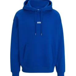 Hugo Hooded Relaxed Fit Long Sleeve Sweatshirt in Blue