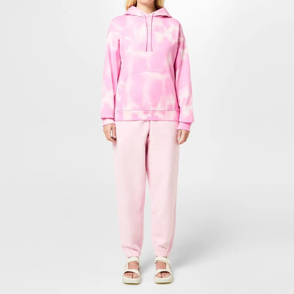 Hugo Hooded Relaxed Fit Long Sleeve Sweatshirt in Pink