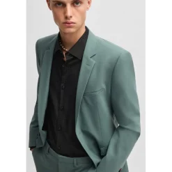 Hugo Kenno Checkerboard Print Shirt in Black