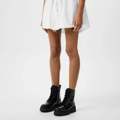 Hugo Kris Combat Chunky Heel Boot in Black